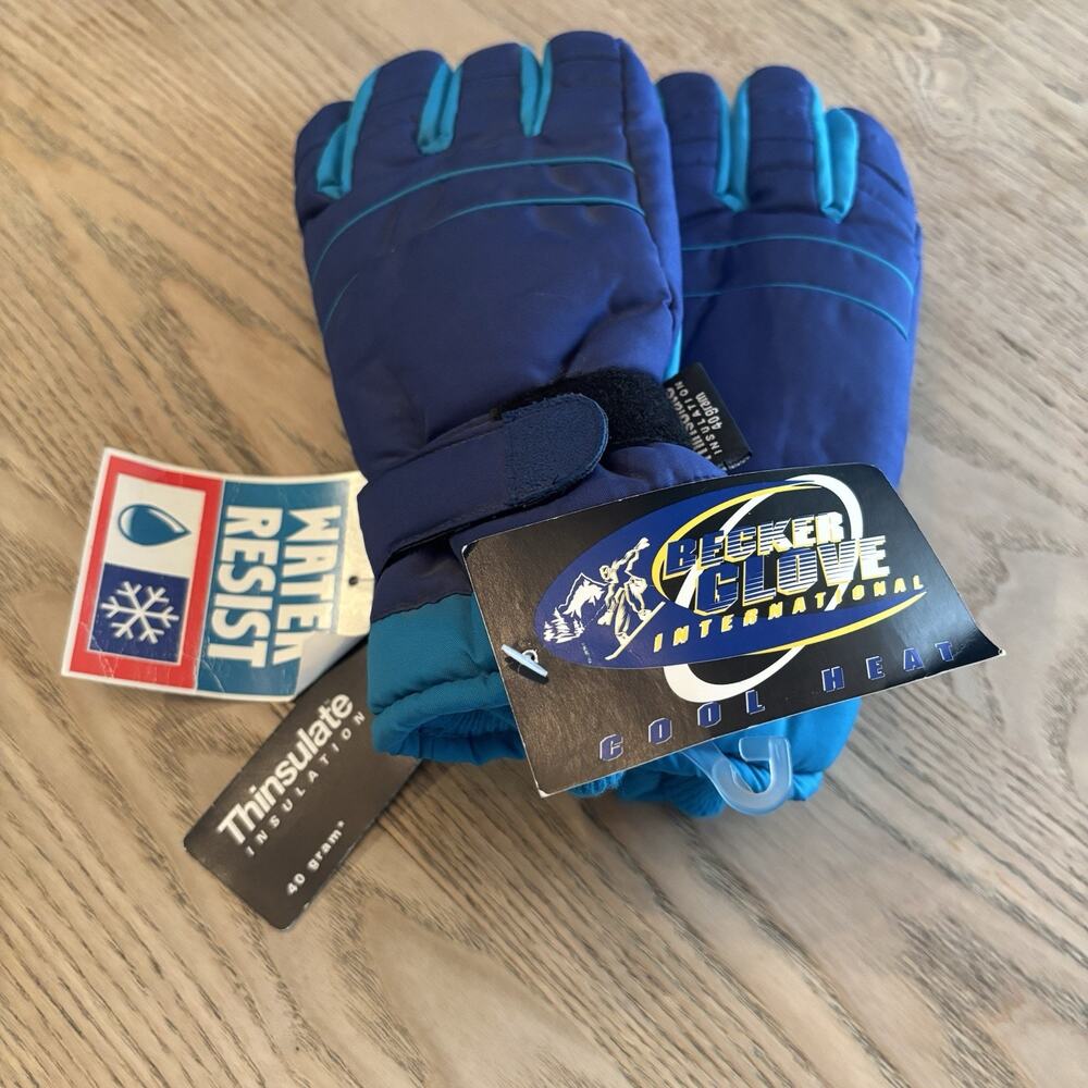 NWT Vintage 90’s Deadstock Women’s Ski Snowboard Gloves Funky Retro Large Gaper